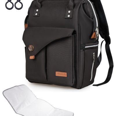 Alameda Diaper Backpack - Large - Jet Black